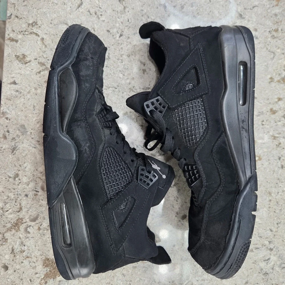 Air Jordan 4 Retro‎ Black Cat CU1110-010 Mens Sneakers Size 13 Shoes Authentic